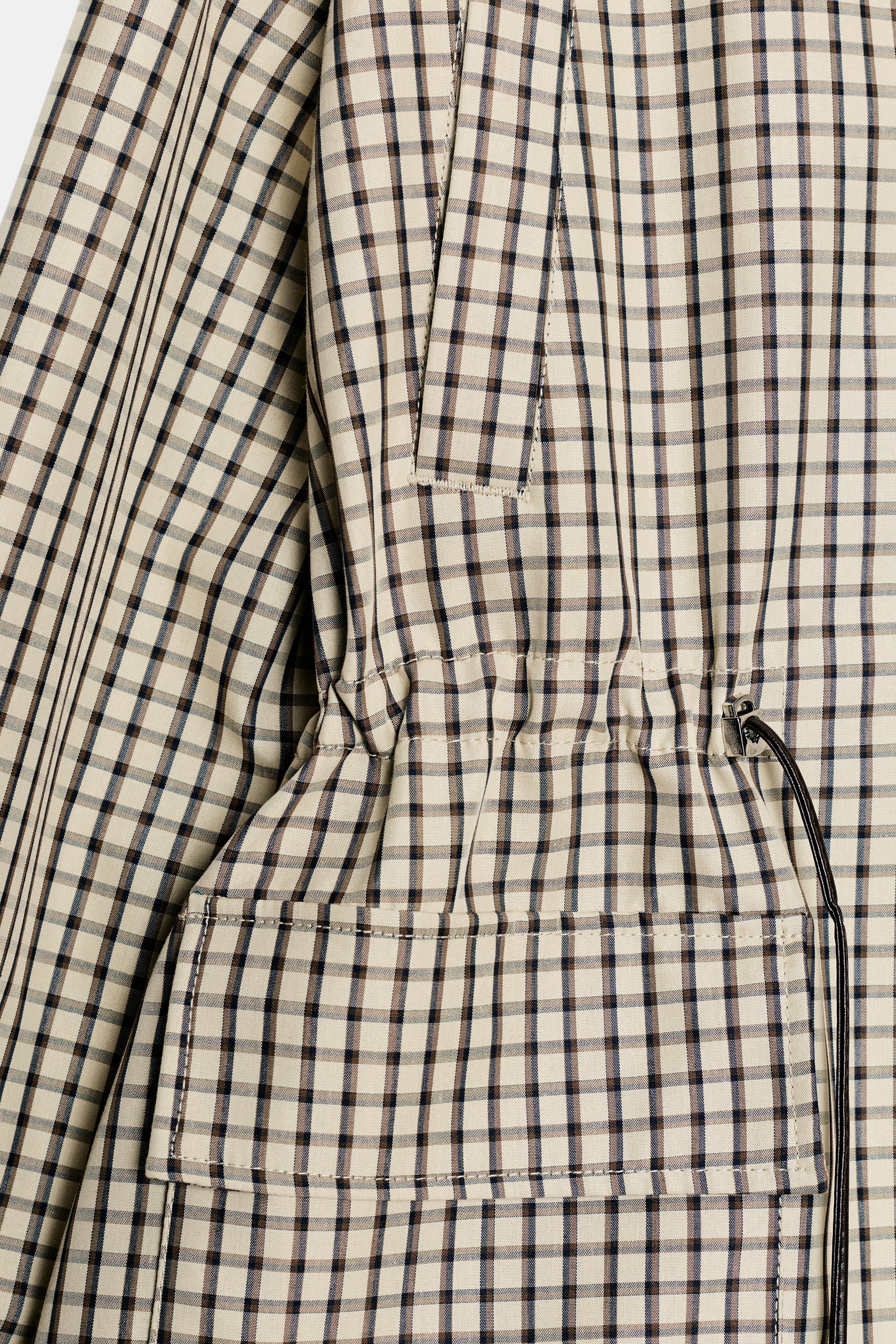 PLAID HIGH-NECK JACKET